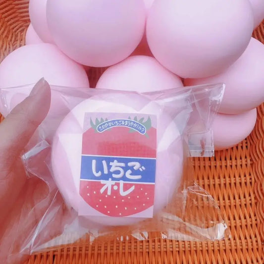 Strawberry Flavor Daifuku Cake squishy toy handmade stress relief