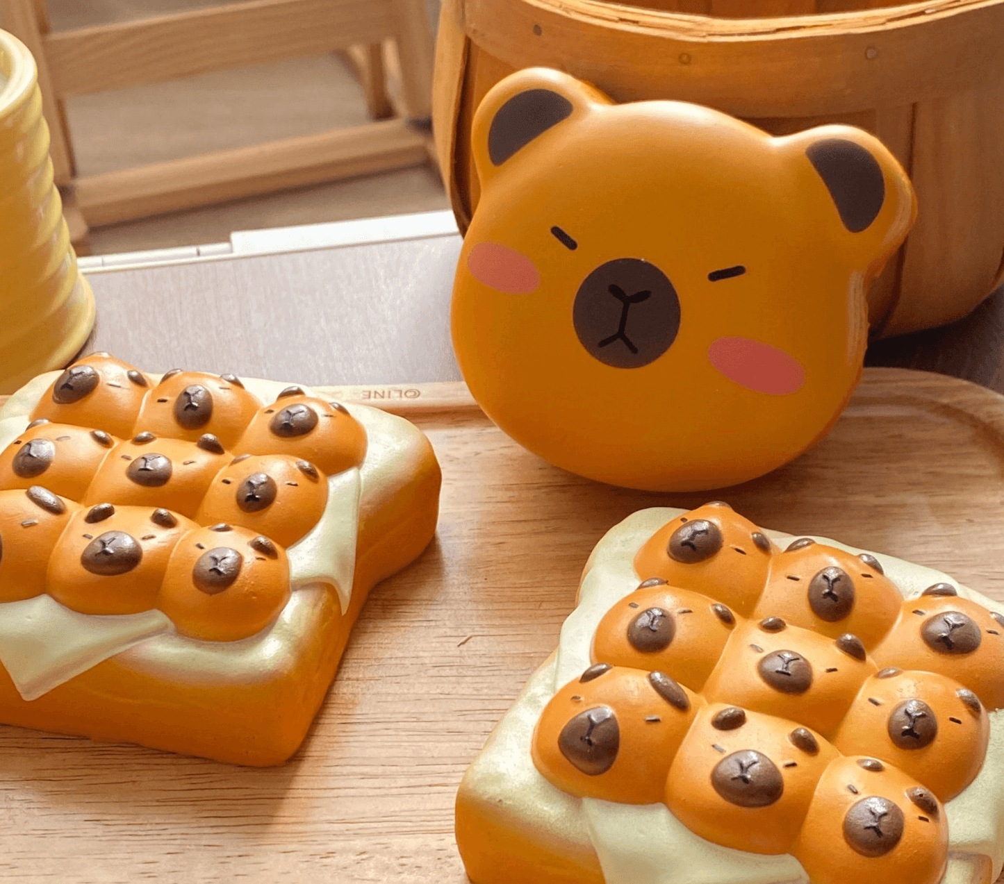 Capybara toast squishy toy handmade stress relief
