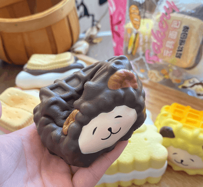 Waffle squishy toy handmade stress relief